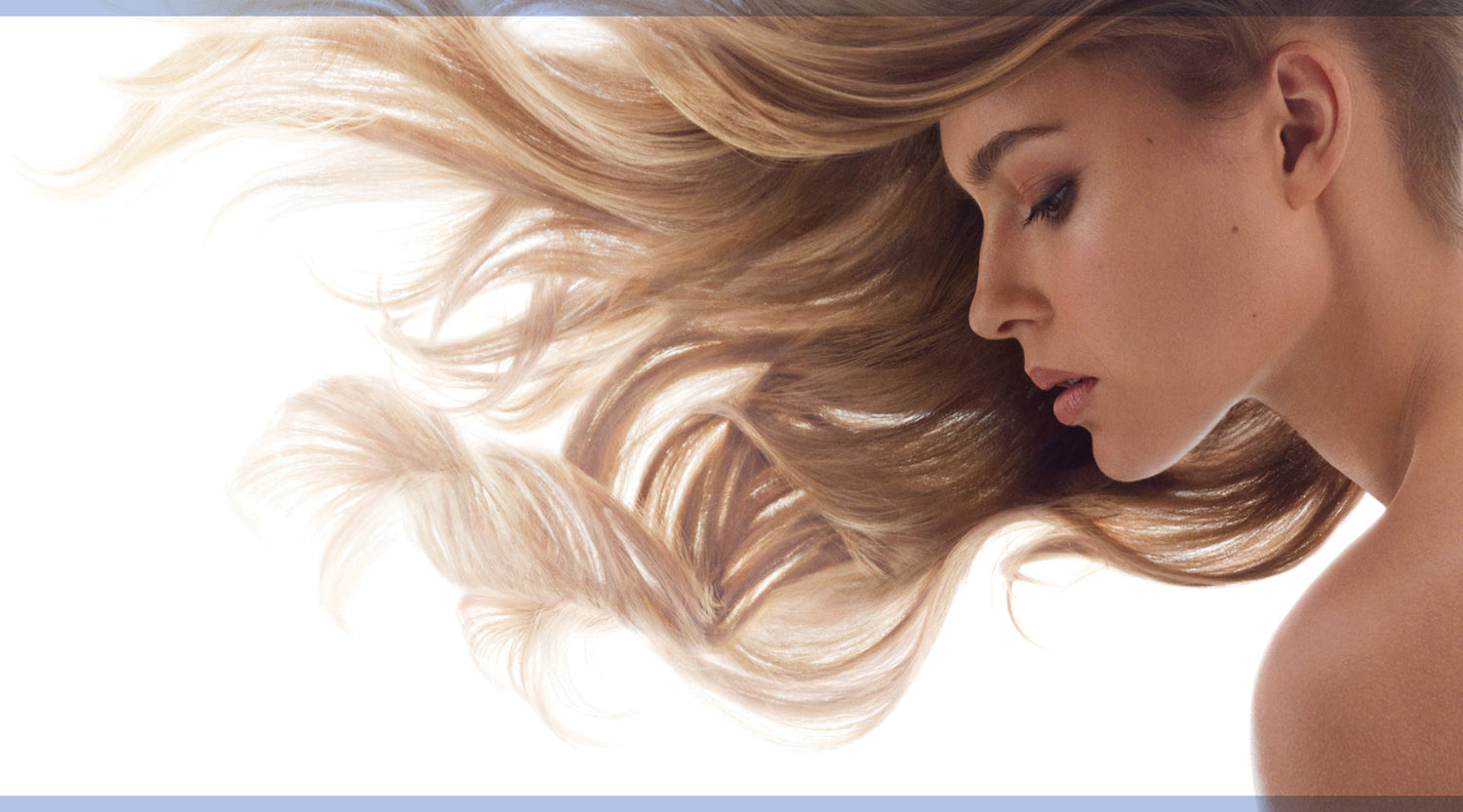 Frau mit glänzendem Haar – symbolisiert tiefenwirksame Haarregeneration durch Bond-Technologie.